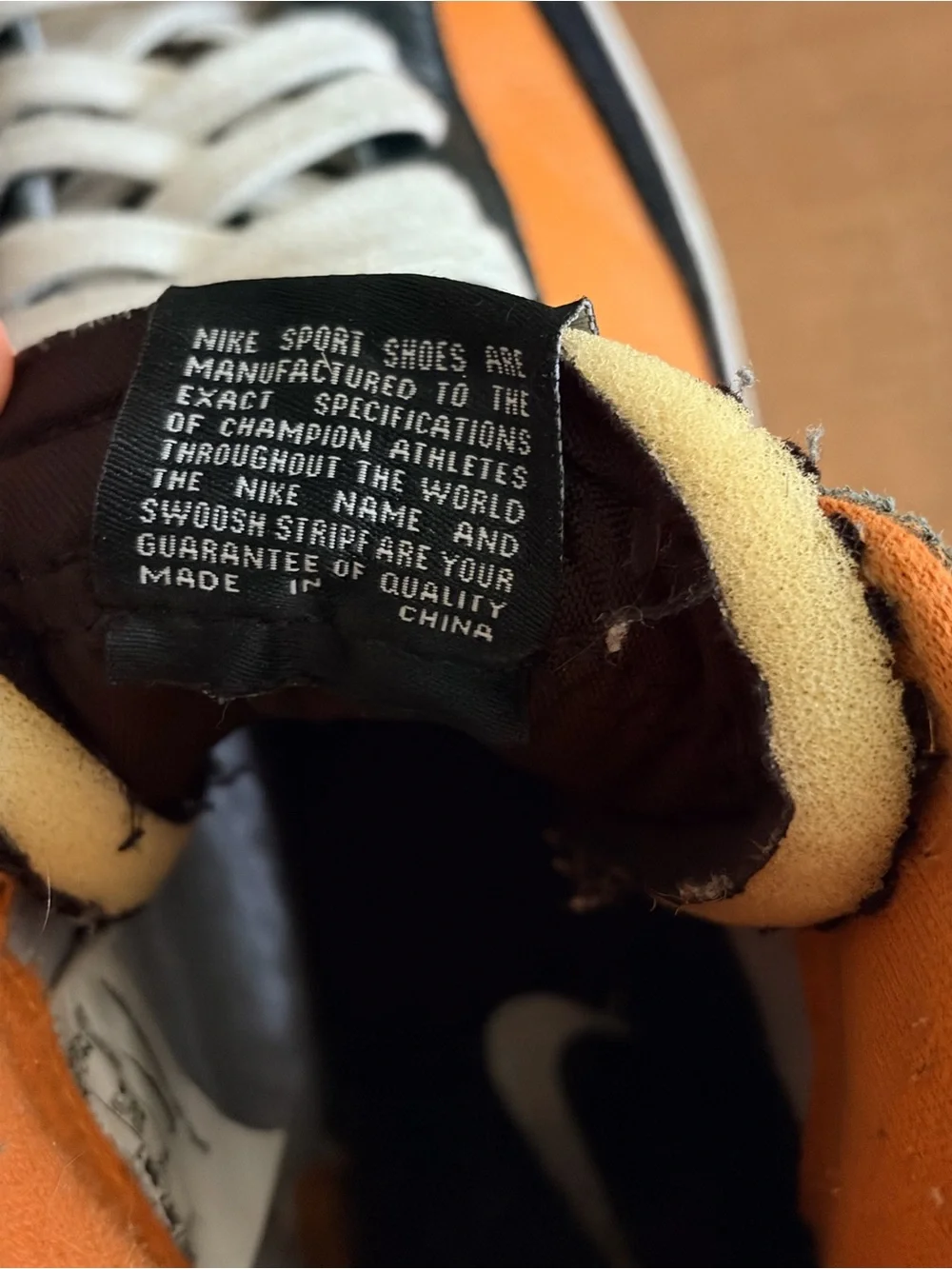 Nike By You Blazer Mid ‘77 Custom Leather Sneakers Men’s US 9 Orange Black Suede